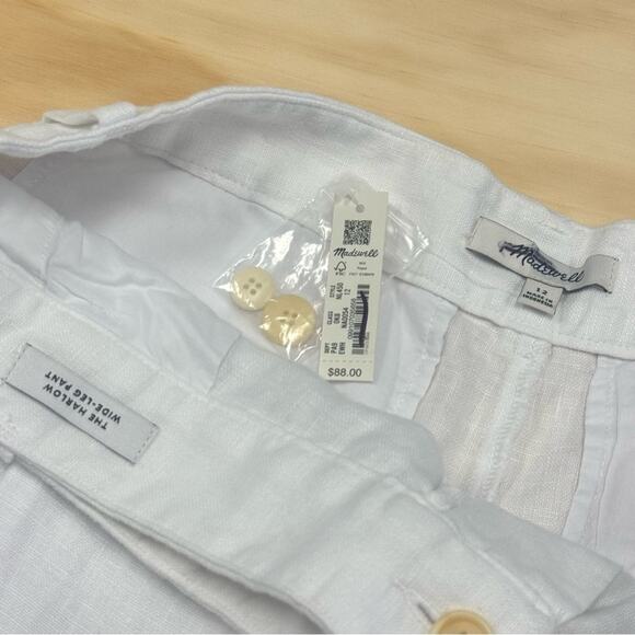 NWT Madewell The Harlow Wide-Leg Jean: Airy Denim Edition Sz12 White NL450 - Picture 8 of 13